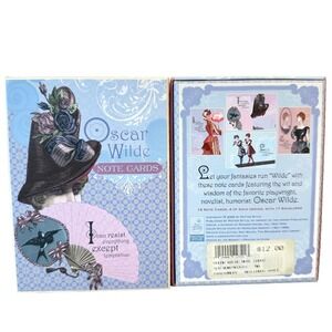 2 OSCAR WILDE Boxed Note Cards Potter Style 16 Count Victorian Wit Wisdom NEW